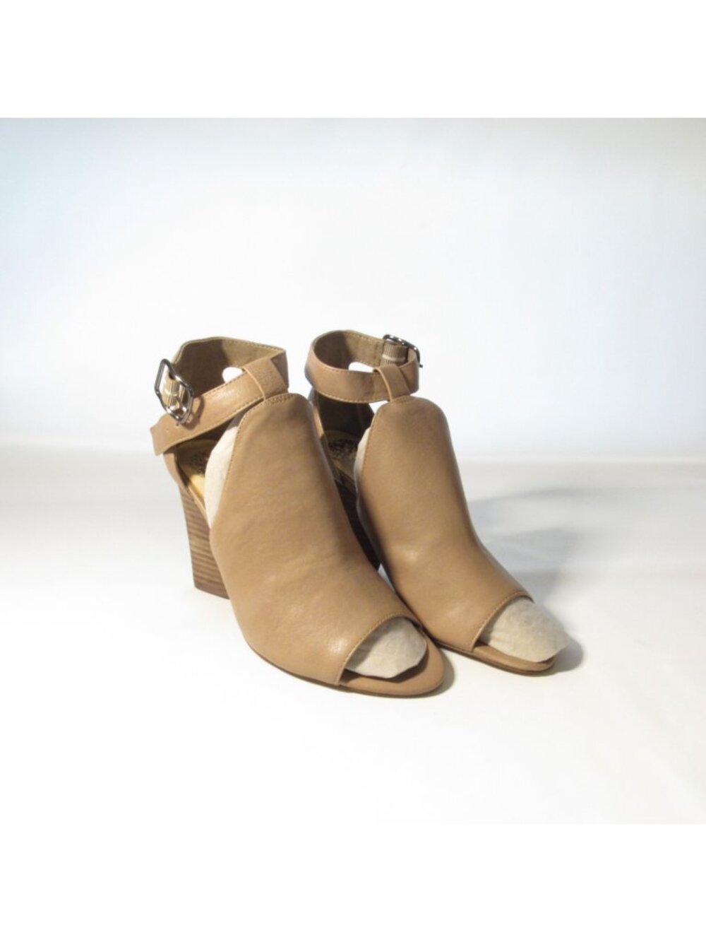 Vince Camuto Leather Peep-Toe Booties Sandals Adaren 6.5 M New in box